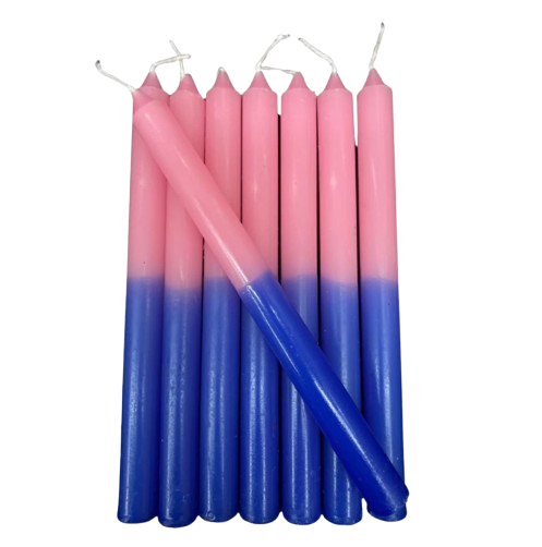Vela Palito Rosa/Azul 18cm 1kg