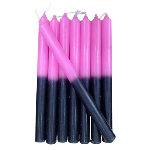 Vela Palito Rosa/Preta 18cm 1kg